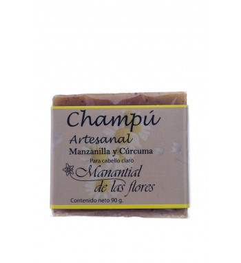Champú artesanal de manzanilla y cúrcuma